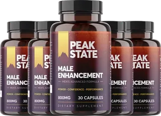 Five bottles of Peak State Capsules